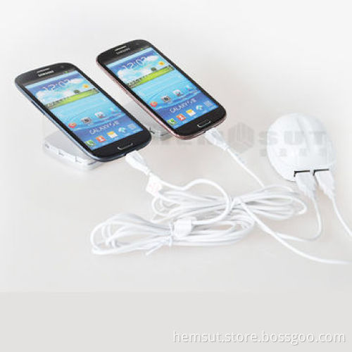 Security display stand with 2 USB ports, alarm system, anti-theft and charging